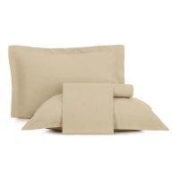 Jogo de Cama Queen 4 Peças Altenburg Toque Acetinado Bege