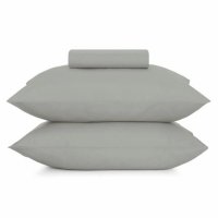Jogo Cama Queen 3 peças Altenburg Toque Acetinado Cinza