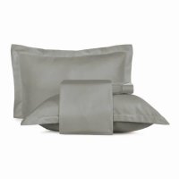 Jogo de Cama Queen 4 peças Altenburg Toque Acetinado Cinza