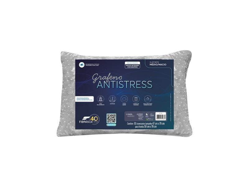 Travesseiro de Espuma Grafeno Antistress Fibrasca