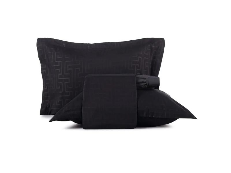 Jogo de Cama 4 Peças Queen Altenburg Ultrawave Labirinto Preto
