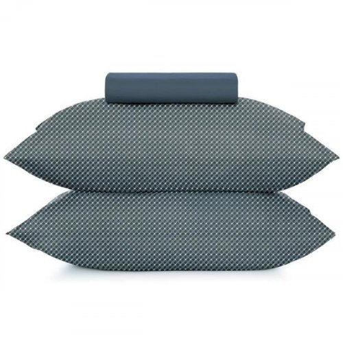 Jogo de Cama Casal 3 Peças Altenburg Toque Acetinado Slim - Azul