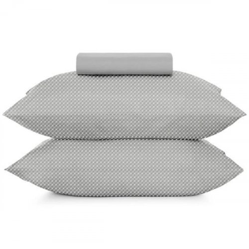 Jogo de Cama Queen 3 Peças Altenburg Toque Acetinado Slim Zinc