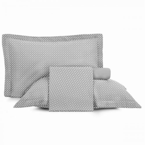 Jogo de Cama Queen 4 peças Altenburg Toque Acetinado Slim Zinc