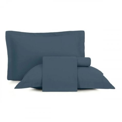 Jogo Cama Queen 3 peças Altenburg Toque Acetinado Azul