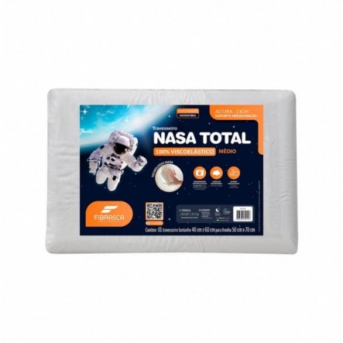 Travesseiro de Viscoelástico NASA Total Médio Fibrasca