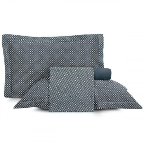 Jogo de Cama Queen 4 peças Altenburg Toque Acetinado Slim Marinho