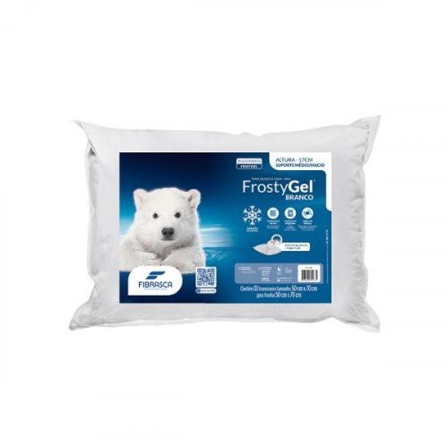 Travesseiro de Fibra Frostygel Branco Fibrasca