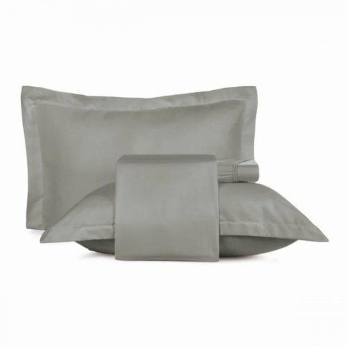 Jogo de Cama Queen 4 peças Altenburg Toque Acetinado Cinza