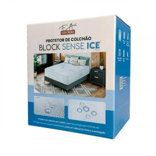 Protetor de Colchão Impermeável Block Sense Ice com Toque Gelado - F.A. Colchões