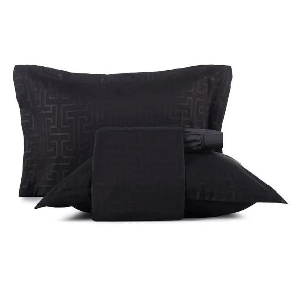 Jogo de Cama 4 Peças Queen Altenburg Ultrawave Labirinto Preto