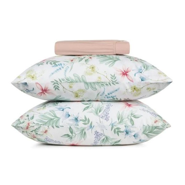 Jogo de Cama Queen 3 Peças Altenburg Toque Acetinado Florado