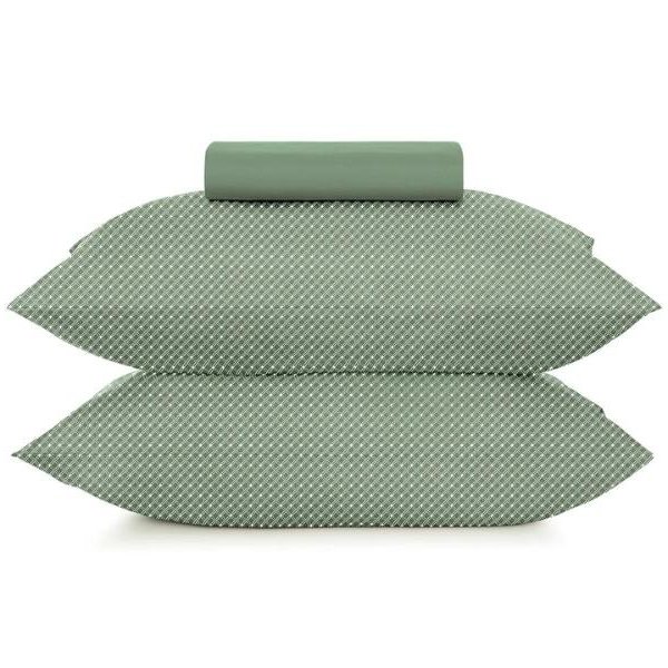 Jogo de Cama Casal 3 Peças Altenburg Toque Acetinado Slim - Verde