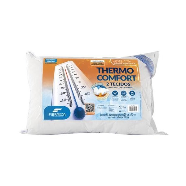 Travesseiro de Viscoelástico NASA Thermo Comfort Fibrasca