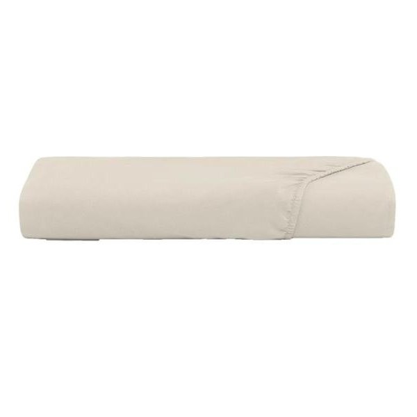 Lençol com Elástico Solteiro Altenburg Toque Acetinado - Bege Porcelana