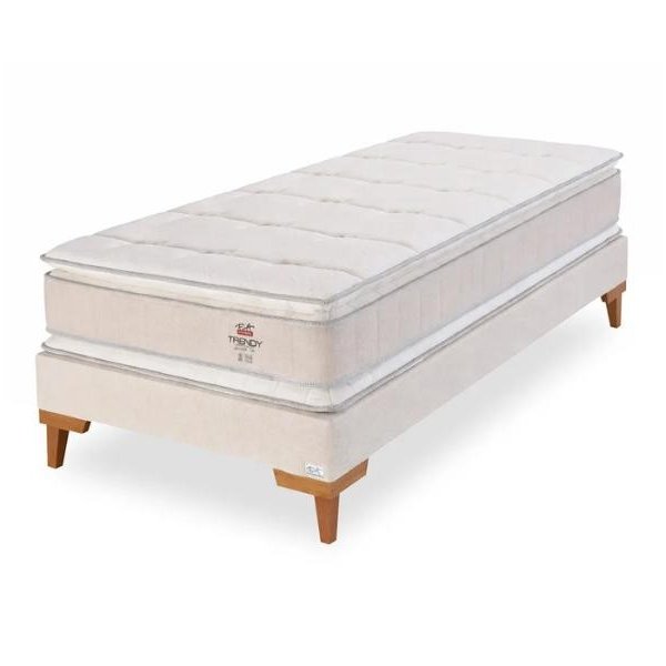 Cama Box Molas Ensacadas Pillow Top Duplo Viscoelástica e Visco Gel Trendy - F.A. Colchões