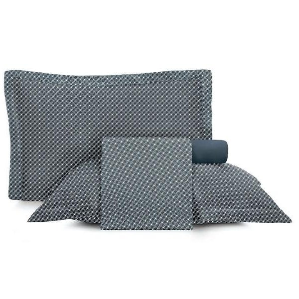 Jogo de Cama Queen 4 peças Altenburg Toque Acetinado Slim Marinho