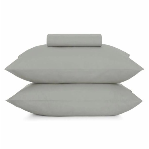 Jogo Cama Queen 3 peças Altenburg Toque Acetinado Cinza