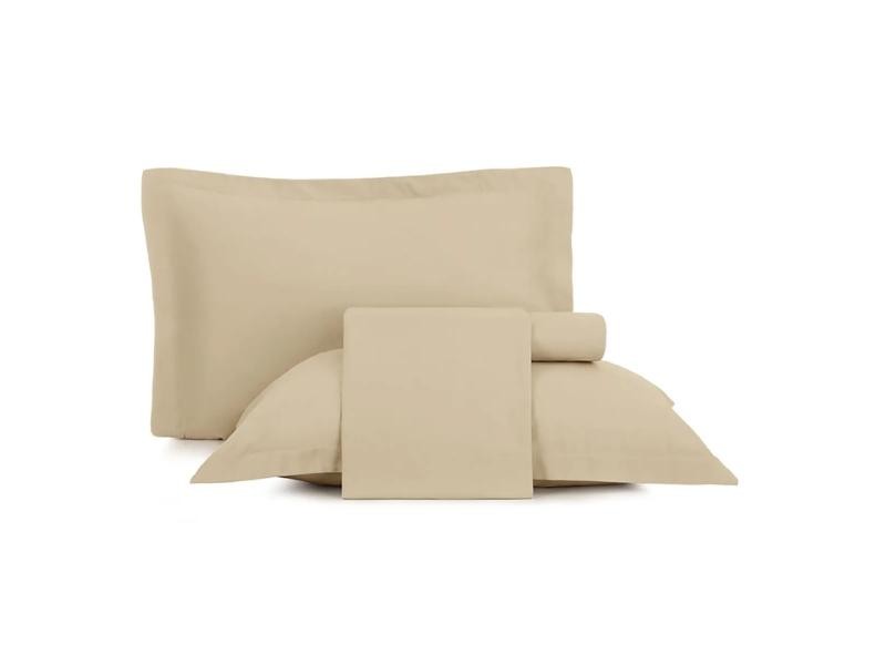 Jogo de Cama Queen 4 Peças Altenburg Toque Acetinado  Bege