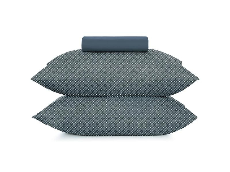 Jogo de Cama Casal 3 Peças Altenburg Toque Acetinado Slim - Azul