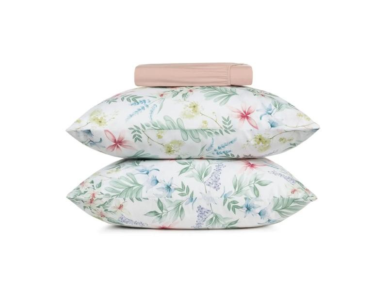Jogo de Cama Queen 3 Peças Altenburg Toque Acetinado Florado