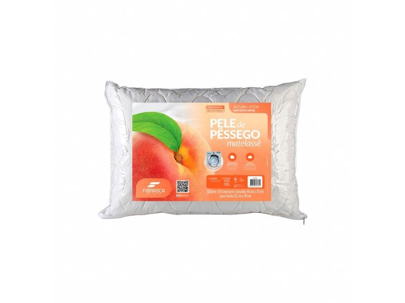 Travesseiro de Fibra Pele de Pêssego Matelassê Fibrasca