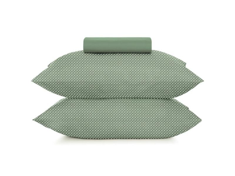 Jogo de Cama Casal 3 Peças Altenburg Toque Acetinado Slim - Verde