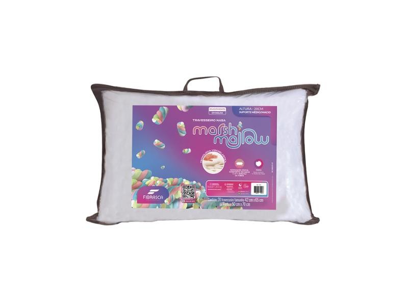 Travesseiro de Viscoelástico e Fibra NASA Marshmallow Fibrasca