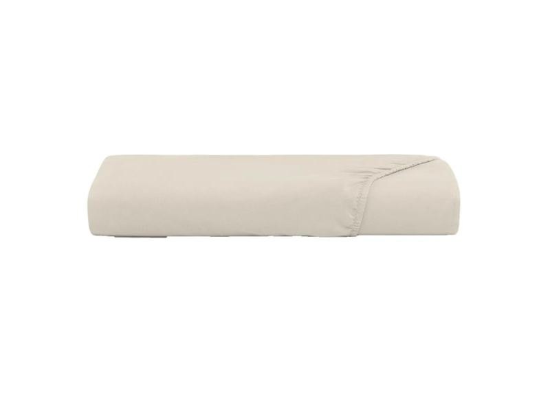 Lençol com Elástico Solteiro Altenburg Toque Acetinado - Bege Porcelana