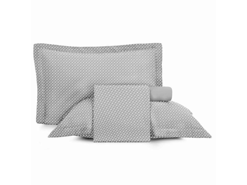 Jogo de Cama Queen 4 peças Altenburg Toque Acetinado Slim Zinc