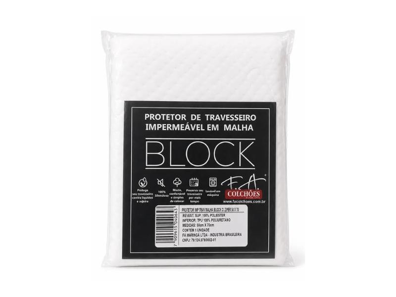 Kit 2 Protetores de Travesseiro Impermeável Block - F.A. Colchões