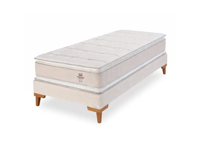 Cama Box Molas Ensacadas Pillow Top Duplo Viscoelástica e Visco Gel Trendy - F.A. Colchões