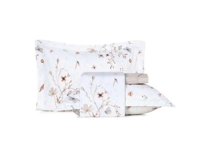 Jogo de Cama Queen Altenburg 4 Peças Toque Acetinado Golden