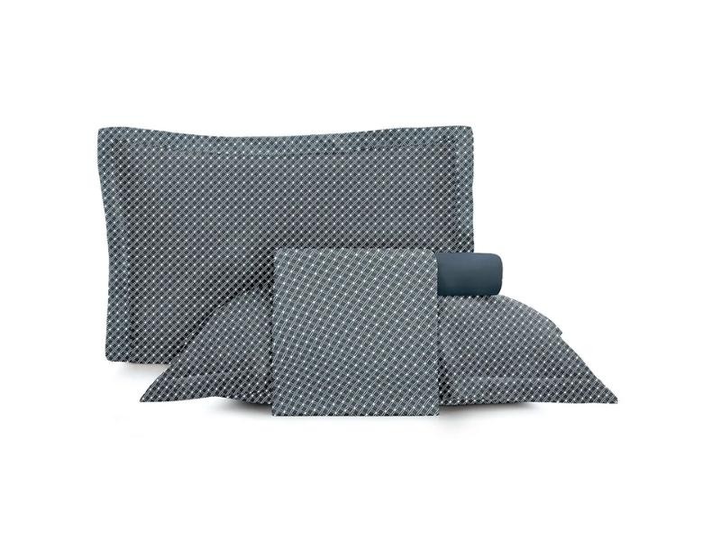 Jogo de Cama Queen 4 peças Altenburg Toque Acetinado Slim Marinho