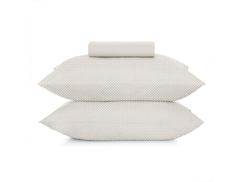 Jogo de Cama Casal Altenburg Toque Acetinado Slim - Porcelana