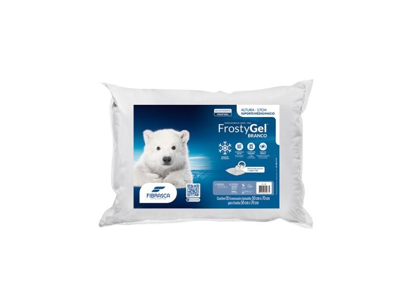 Travesseiro de Fibra Frostygel Branco Fibrasca