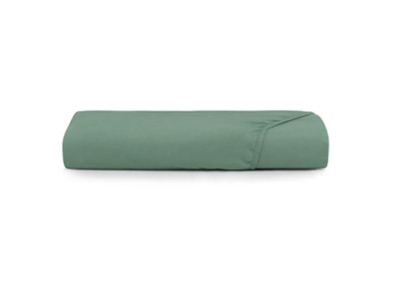 Lençol com Elástico Solteiro Altenburg Toque Acetinado - Verde Granito