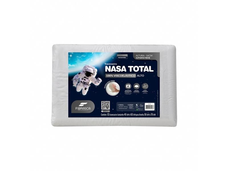 Travesseiro de Viscoelástico NASA Total Alto Fibrasca