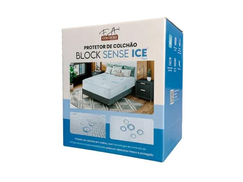 Protetor de Colchão Impermeável Block Sense Ice com Toque Gelado - F.A. Colchões